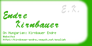 endre kirnbauer business card